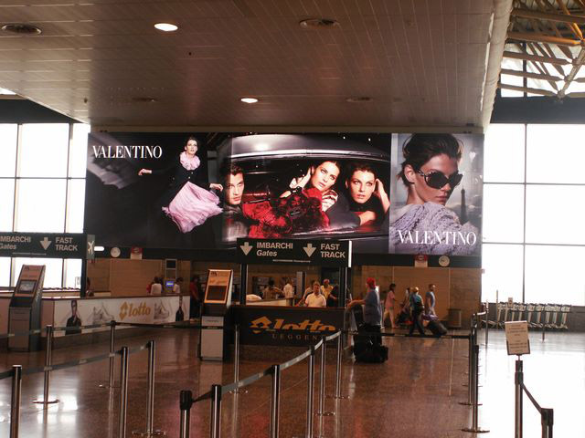 pubblicità aeroporto di Milano Malpensa