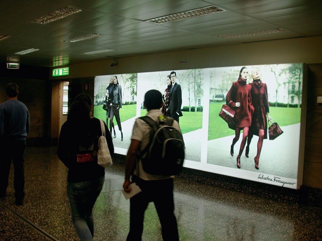 impianto luminoso in aeroporto a Malpensa