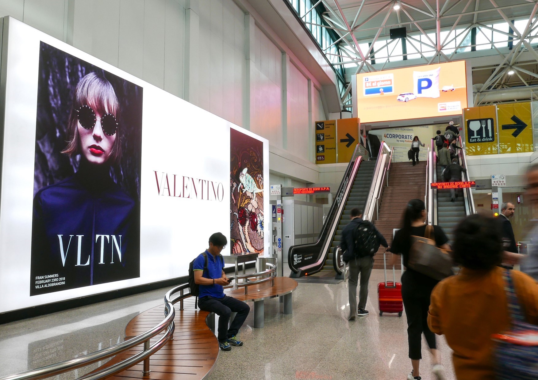 spazi pubblicitari a Roma in aeroporto